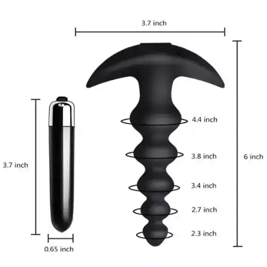 Vibrating Anal Beads Butt Plug Waterproof Bullet Vibrator