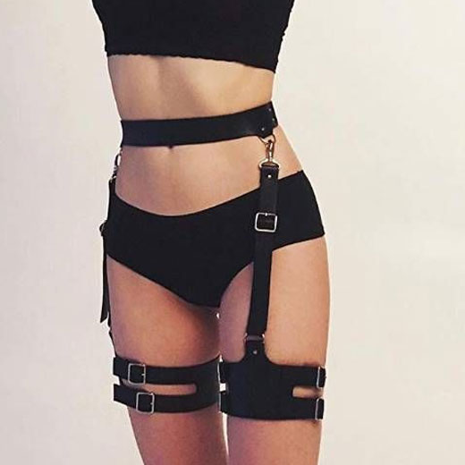 Waist Adjustable Belt Gothic Cincher Caged Garter for Women Rave Outfits