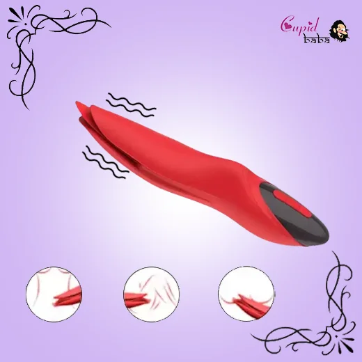 Waterproof Ultra-quiet Tongue Shape Vibrator Sex Toy