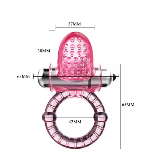 Silicone Vibrating Cock Ring Waterproof Penis Ring Vibrator