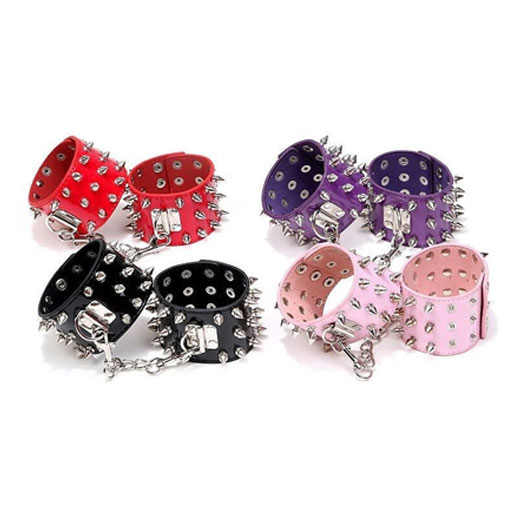 Woman Leather Handcuffs for Sex Couple