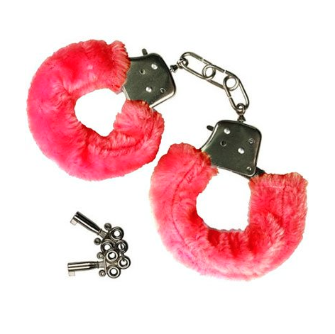 Furry Cuffs Working Metal Handcuffs with Keys