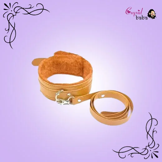 Yellow Collar with Leash Fetish Bdsm Dog Slave