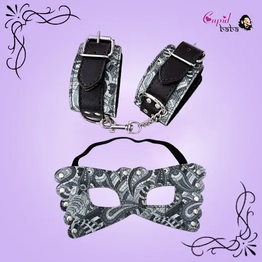 Adjustable Sex Wrist Cuffs and Blindfold Set