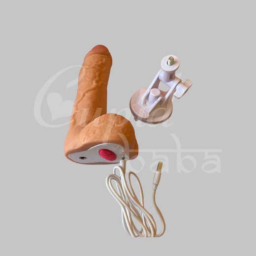 TELESCOPIC SEX MACHINE SILICONE SUCTION CUP DILDO VIBRATOR 6.3 INCH