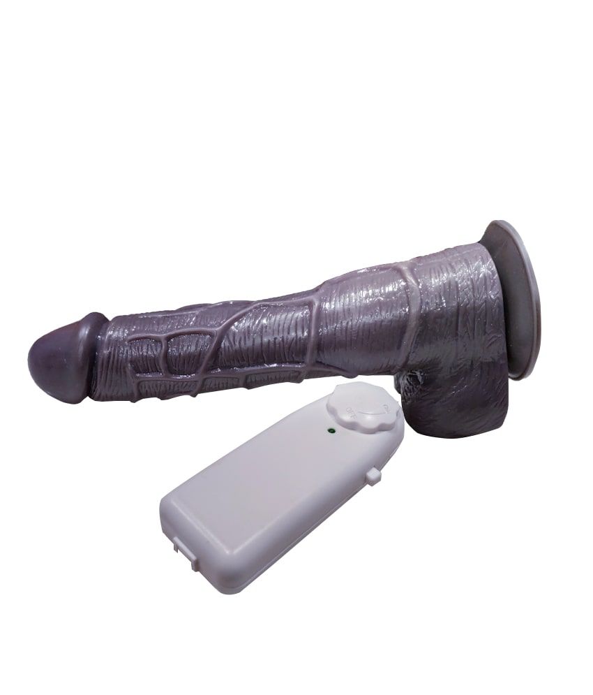 Flexible Multi Speed Realistic Vibrating Dildo (Shuttle Grey)