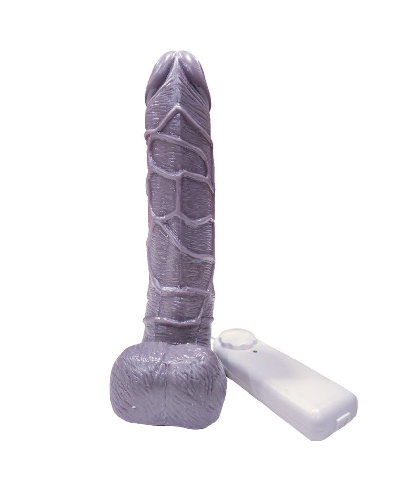 Flexible Multi Speed Realistic Vibrating Dildo (Shuttle Grey)