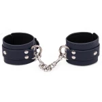 Black Leather BDSM Bondage Handcuffs