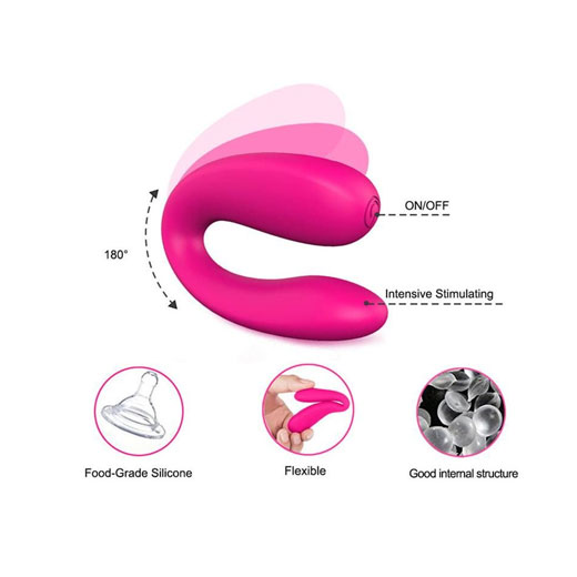 Mini Portable U-shape G-spot Double Head Vibrator