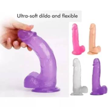 8.5 Inch Transparent Jelly Dildo