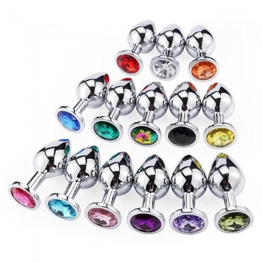 Anal Beads Crystal Jewelry Steel Butt Plug