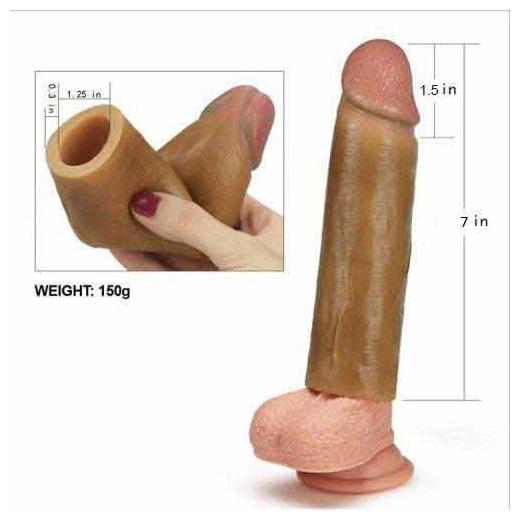 7" Realstic Smooth Silicone Penis Sleeve