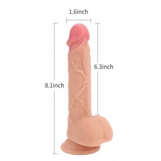 8.1 Inch Vibrating Realistic Dildo Rotation Wire Remote Control Waterproof