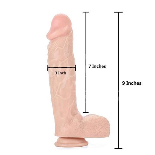 9 Inch Huge and Soft Silicone Dildo