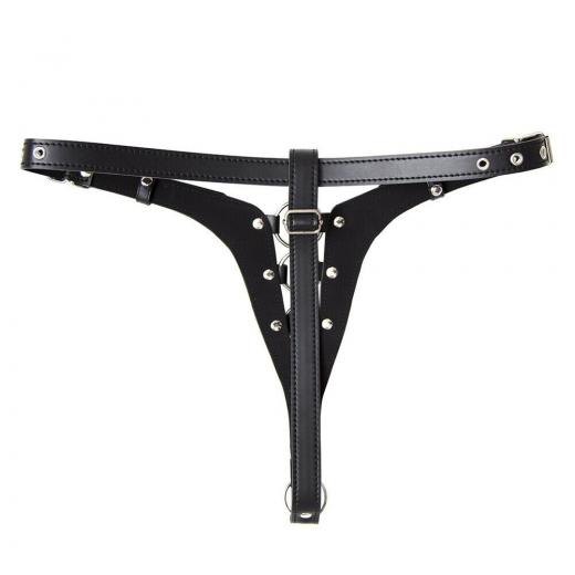 Female Adjustable Chastity belt Leather Bondage Panty
