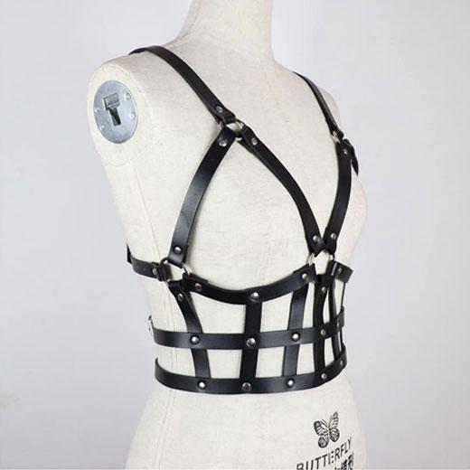 PU leather harness Bondage corset for women