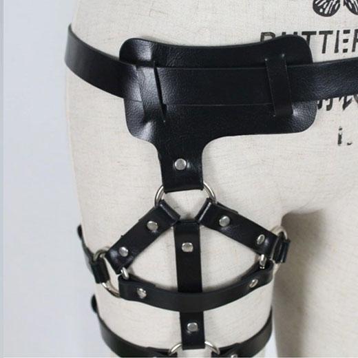 Leather Body Harness Waist Leg League Bondage