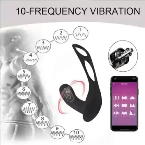 Bluetooth APP Control Prostate Massager With Penis Ring