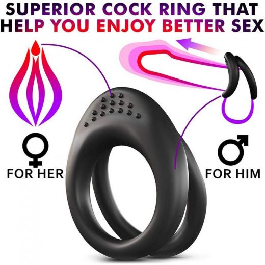 Double Cock Ring Ball Strap Penis Ring Enlarger