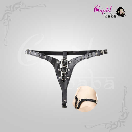Female Adjustable Chastity belt Leather Bondage Panty