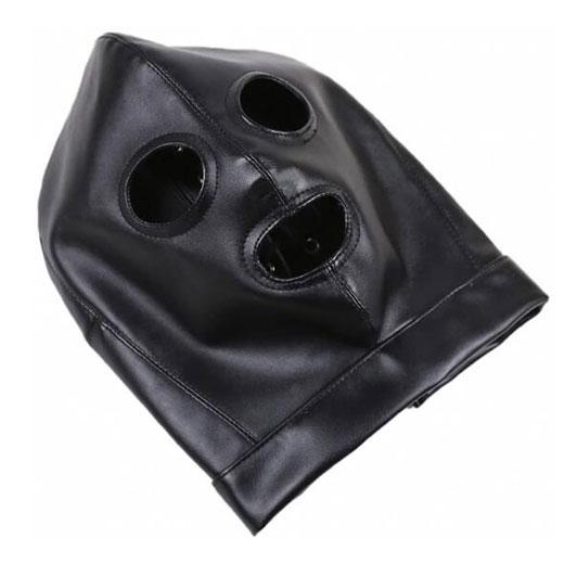 Sex Fetish Slave Hood Leather Mask.