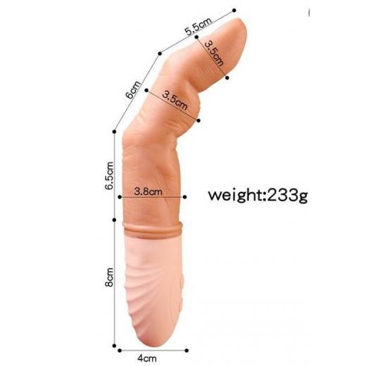 Full Silicone Rechargeable With 5 Vibration Heating Women Finger Shape Vibrator