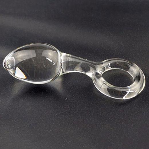 Glass Anal Plug With Ring
