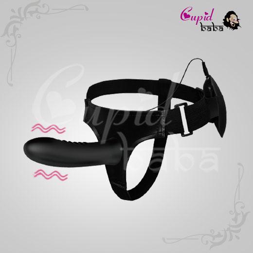 Hollow Strap on silicone Dildo with multi speed vibration(7.2