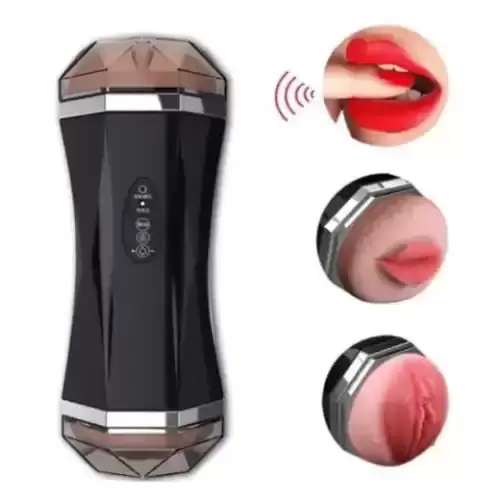 Double Head Masturbator Realistic Vagina & Oral Voice System