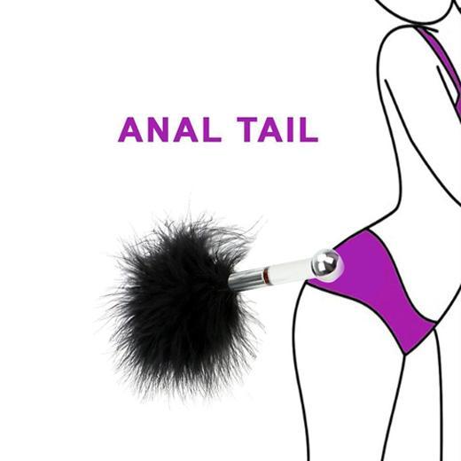 Mini Steel Ball Anal Butt Plug Feather Tail