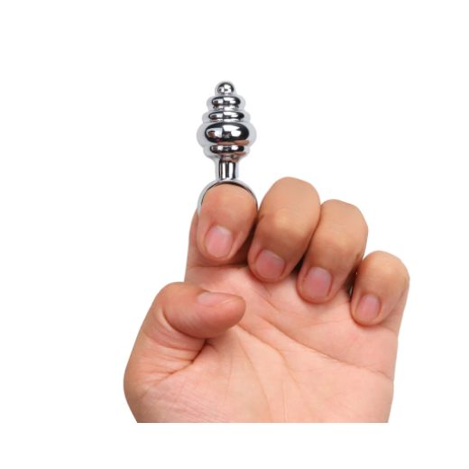 Mini Metal Anal Plug With Finger Ring