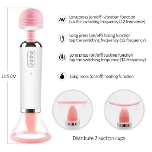 Vibrating Toy Oral Tongue Simulator Sucking Vibration Wand, Multi Speed Clitorial Sucking Toy
