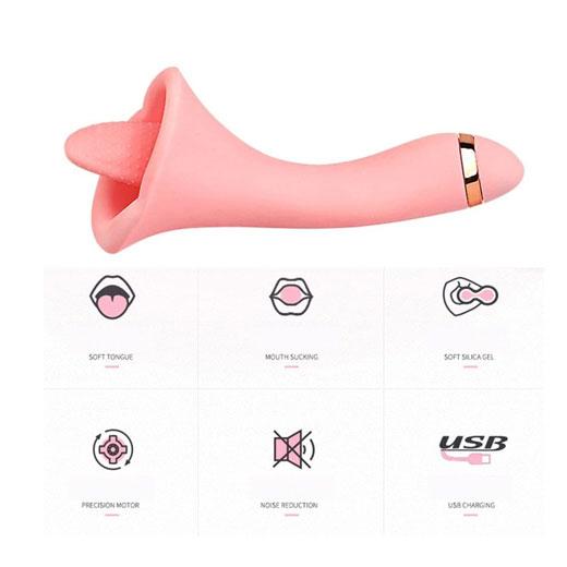 Nipple Stimulator Tongue Massager Vibrator For Women