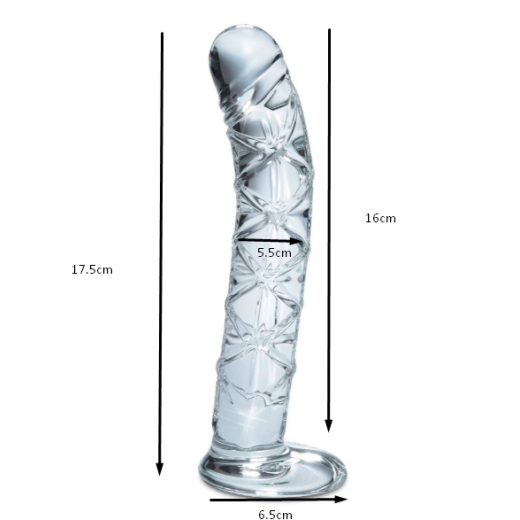 Transparent Glass Crystal Dildo Penis