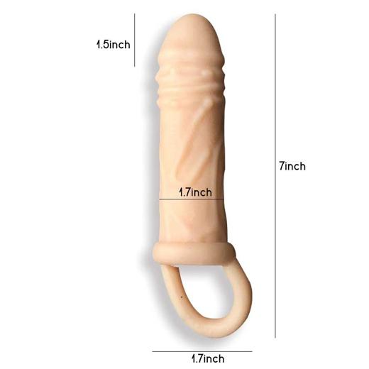 Penis Condom Sleeve Extender With Dick Ring
