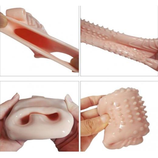 Huge Penis Extender Sleeve Ribbit Vibrator Realistic Texture G-Spot clitoral