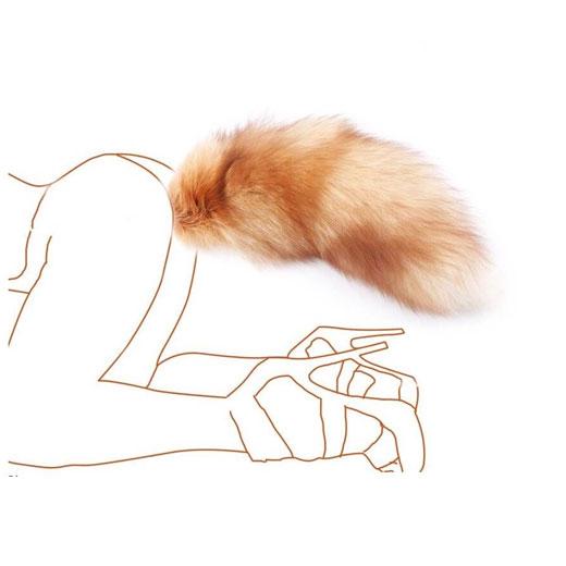 Real Gold Fox tail Anal Plug