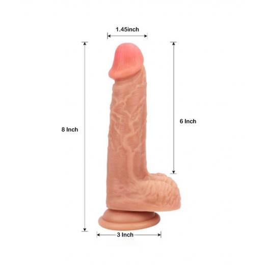 Realistic 8 Inch G-Spot Dildo for Vaginal Anal Stimulation Strong Suction