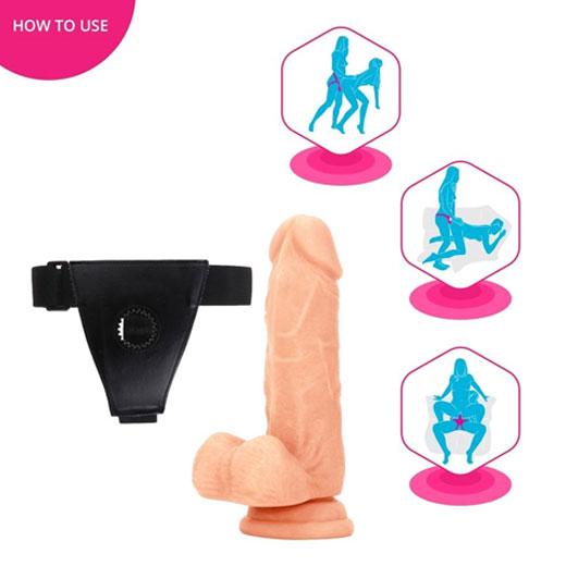 5.2 Inch Realistic Penis Dildo With Strap On
