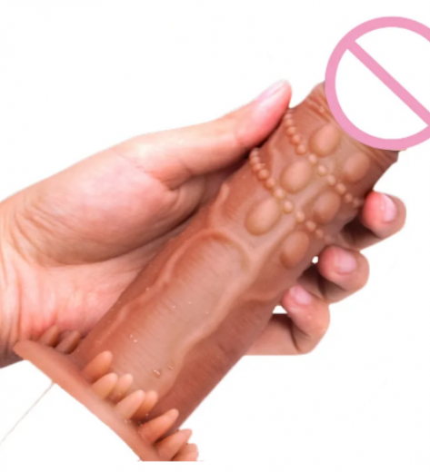 Reusable Thick Condom Silicone Penis Extender Enlargement Sleeve