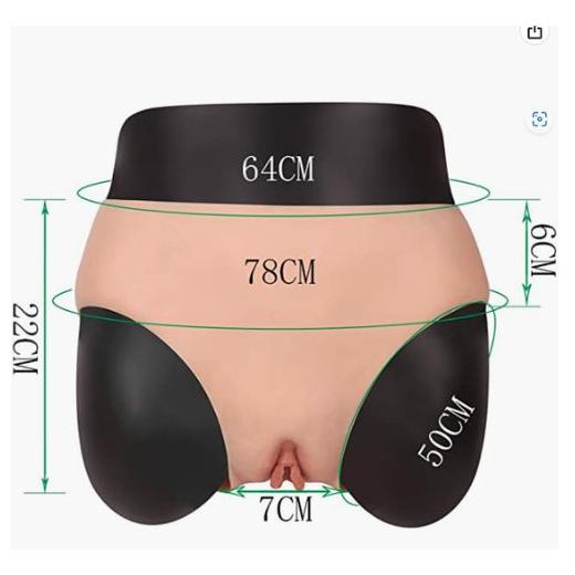 Silicone Panties With Artificial Vagina Crossdresser Transgender Transvestite Male Pants Underwear