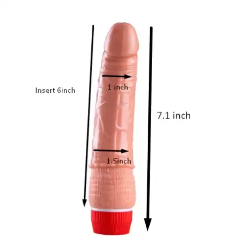 7 Inch Skin Soft Jelly Rubber Female Masturbation Vibrator Dildo