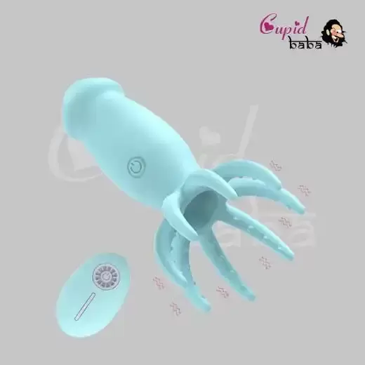 Remote Control Octopus Dildo Vibrator 10 Modes Vibrating Butt Plug Clit Nipples Sucking Massager