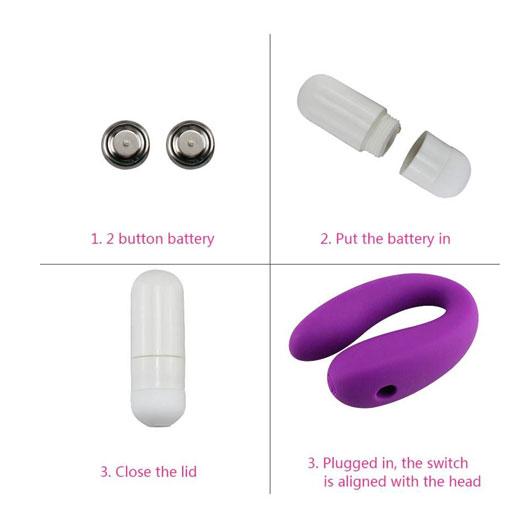 Mini Portable U-shape And G-spot Double Head Vibrator