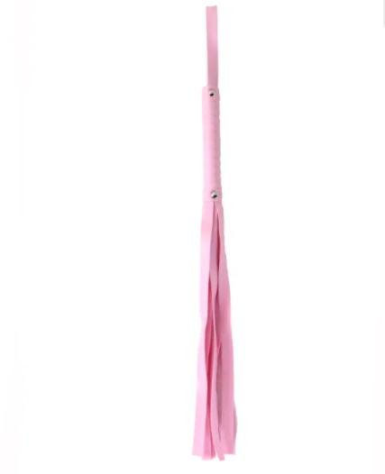 Pink Faux Leather Whip Flog Flogger