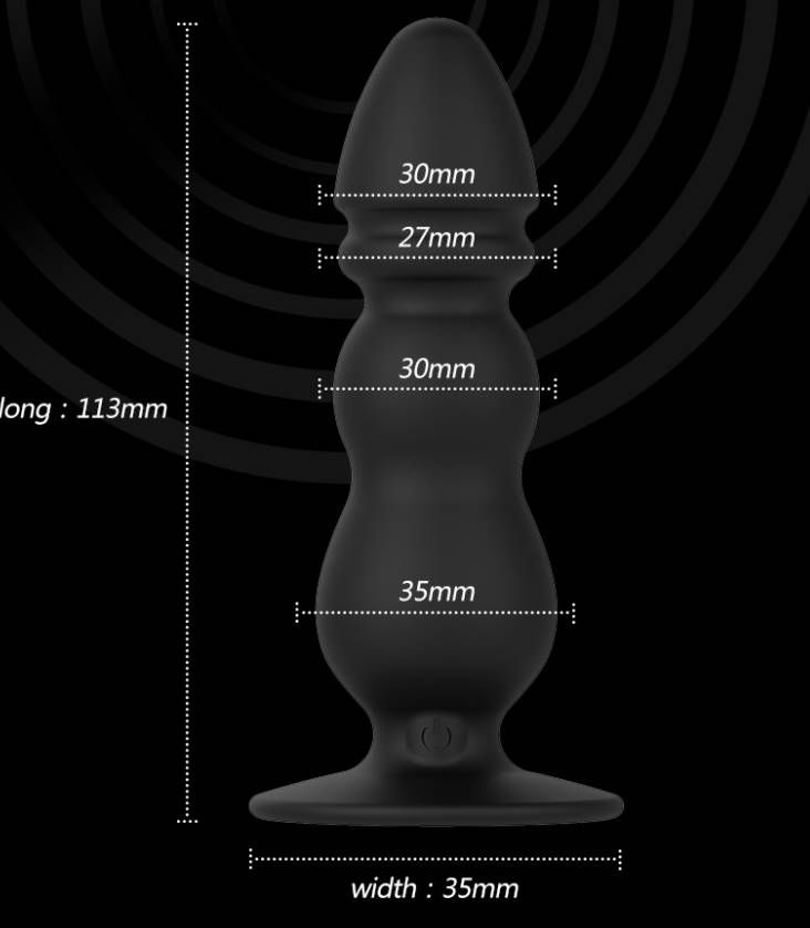 Anal Plug Vibrator Wireless Remote