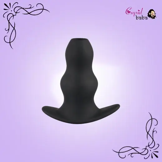 Small Soft Silicone Hollow Enema Butt Plug Prostate Massager