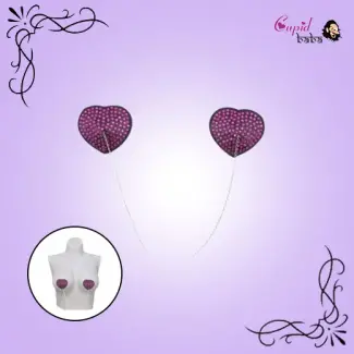 1 Pair Sexy Heart Shape Chain Nipple Cover Women Breast Wear Stickers