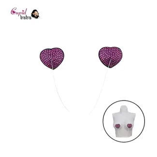 1 Pair Sexy Heart Shape Chain Nipple Cover Women Breast Wear Stickers