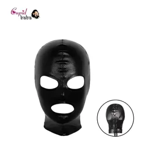 3 Open Sex Fetish Slave Hood Leather Mask